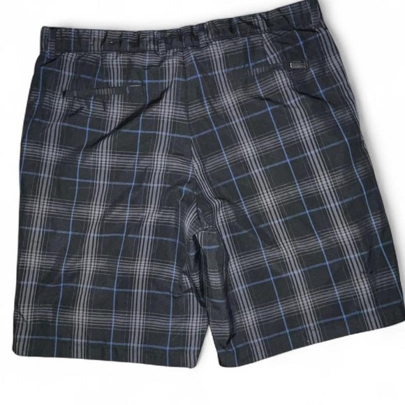 Greg Norman Collection Black and Blue Plaid Shorts - Picture 3 of 3